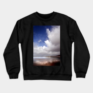 Woolacombe Beach  View Devon Seascape, UK Crewneck Sweatshirt